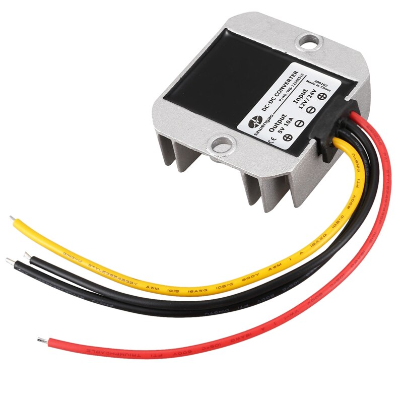 Szwengao 12v 24v til 5v 10a trinn ned dc likestrøm omformer regulator 12 volt  til 5 volt 50w dollar strømforsyning