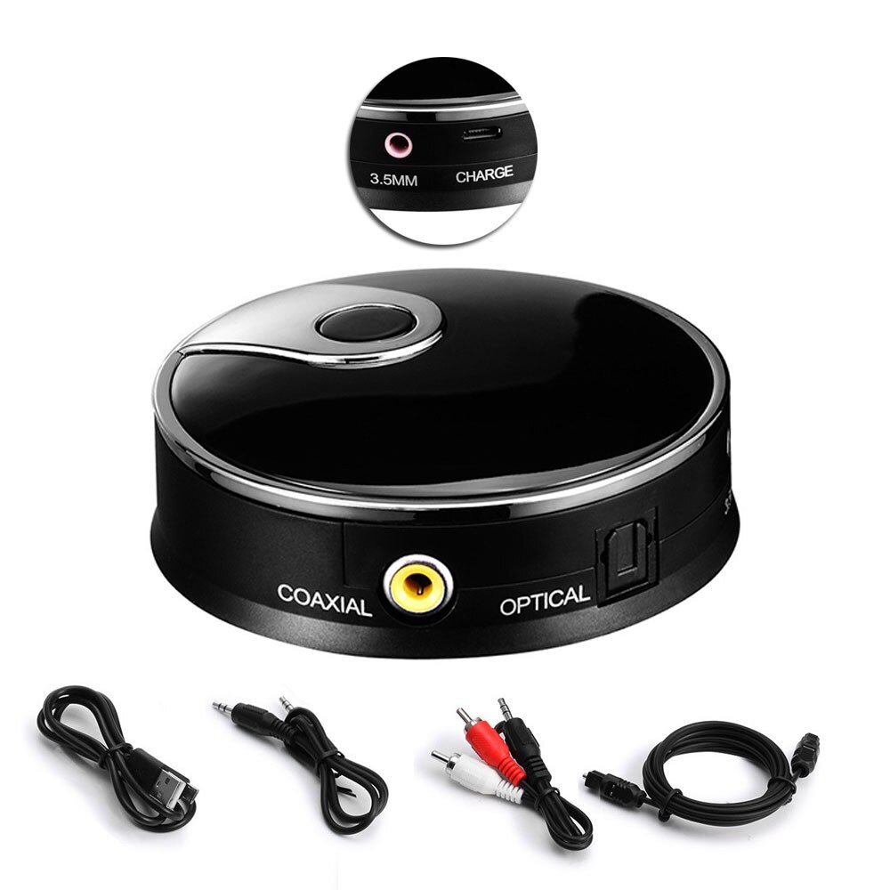 Bluetooth Audio Transmitter - Optical Toslink/Aux 3.5mm/Coaxial Input Adapter