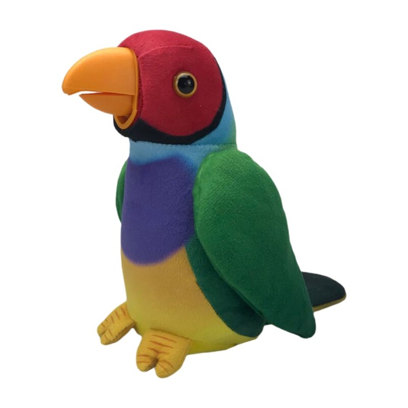 Multifunktions Elektrische Plüsch Papagei Sprechen Reden Wiederholen Winken Vogel Puppe Spielzeug L9CD: 3