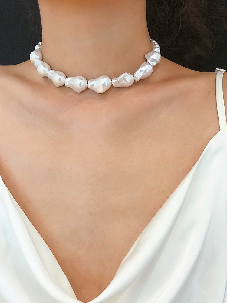 Moda grande barroco pérola colar para mulher novo estilo declaração irregular gargantilha colares festa jóias