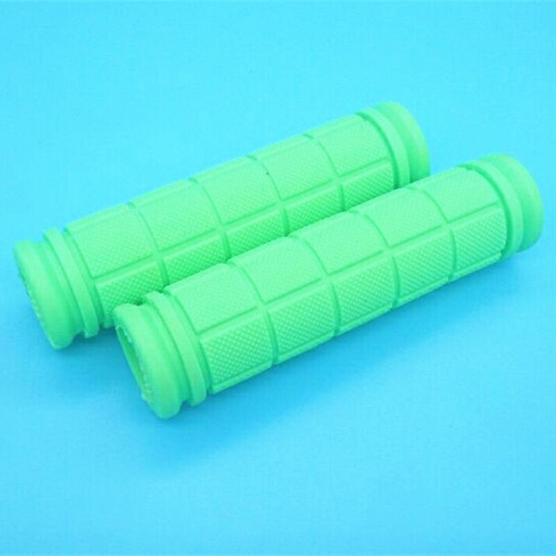 Rubberen Grip Handvat Handvatten Kleurrijke Anti-Slip Kind Kinderen Kids Fiets Fietsen Bar Grips Hand Cover Mtb Fietsen onderdelen: green