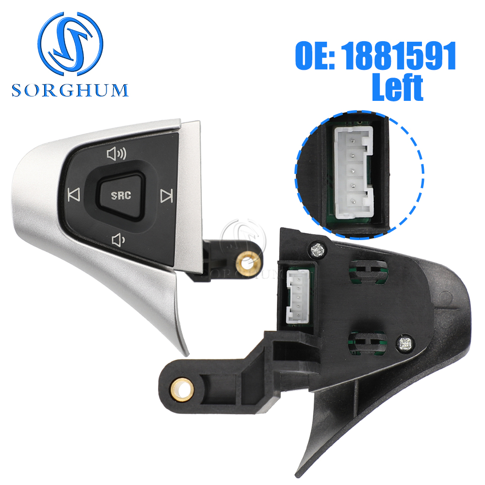 SORGHUM camión Auto crucero volante interruptores Panel de botones Menus tablero perilla para SCANIA P G R T series 1881591 1881593: Rojo