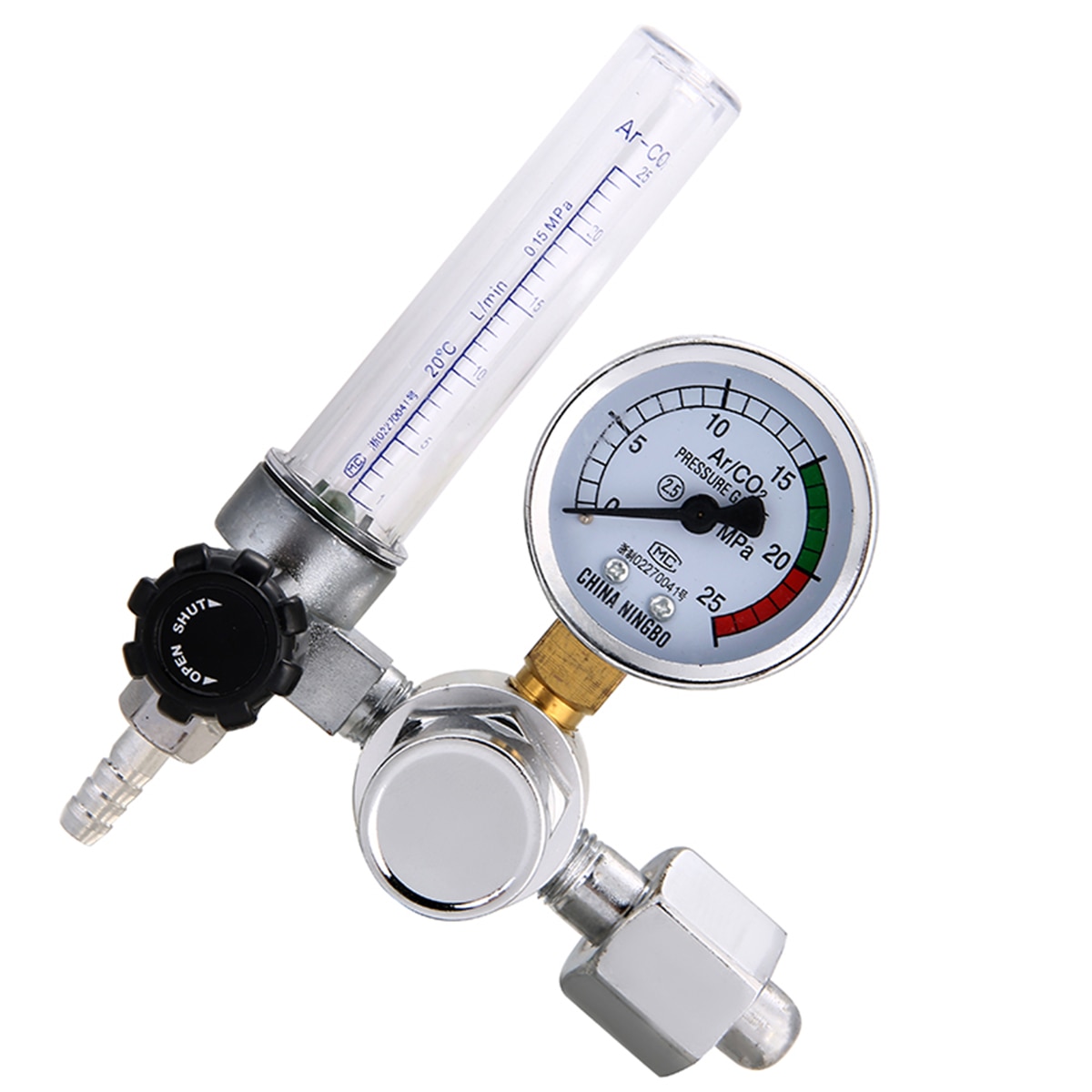 Metal Welding Gas Meter Argon CO2 Pressure Flow Regulator MIG MAG Weld ...