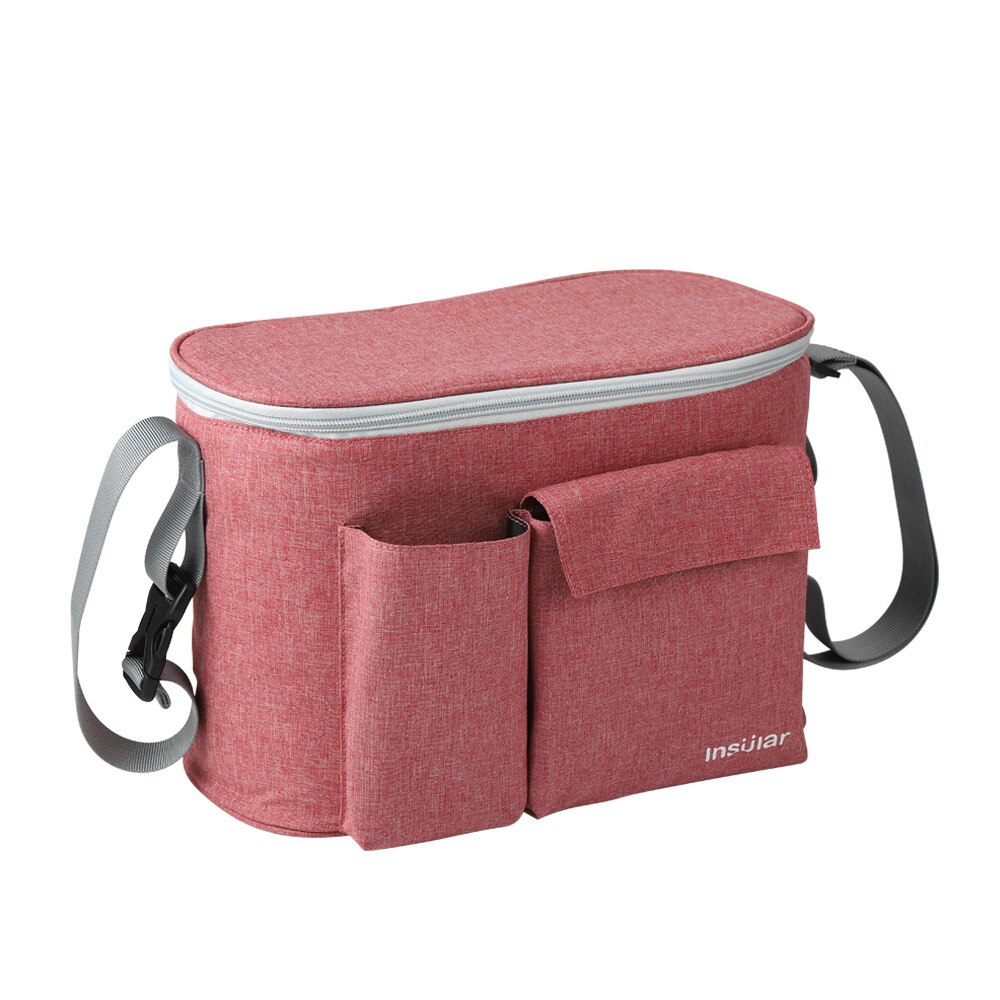 Kinderwagen Zak Wandelwagen Accessoires Organizer Wandelwagen Bekerhouder Cover Baby Buggy Winter Pouch Fles Opbergtas: Rood
