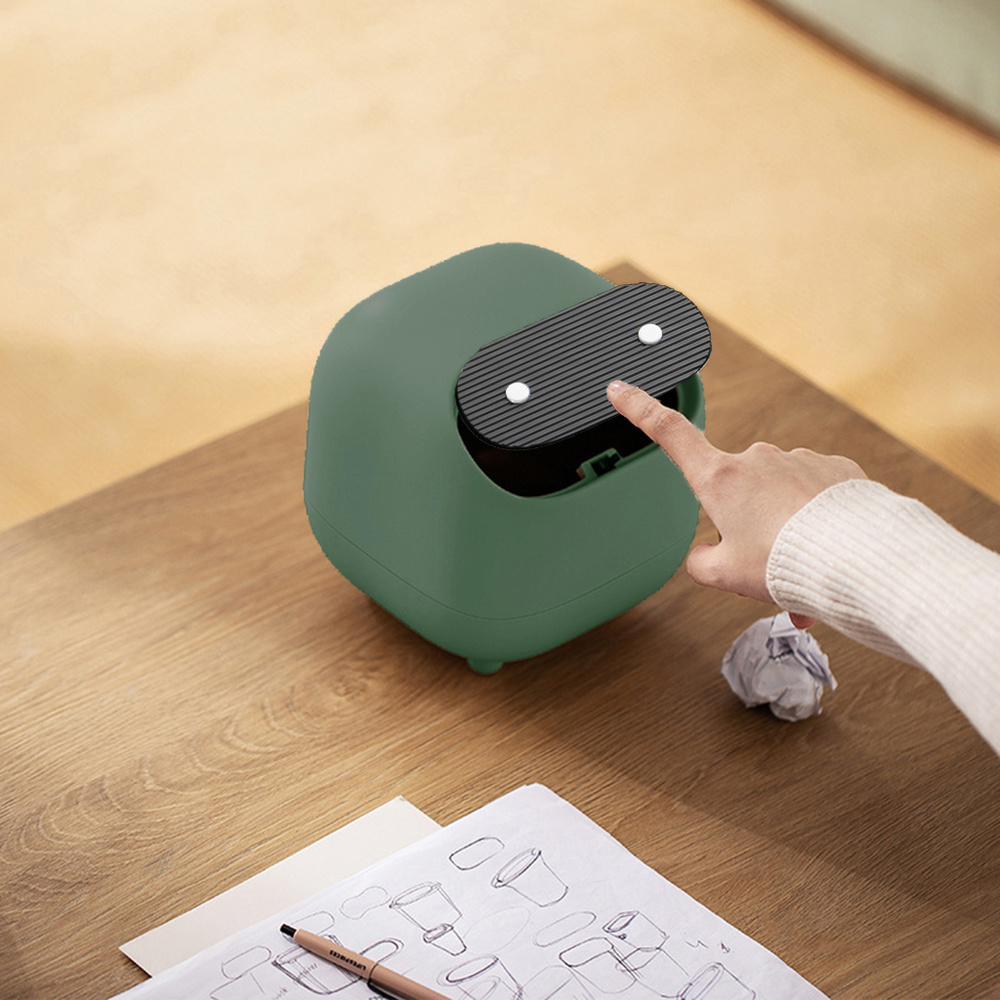 Mini Cute Waste Bin Desktop Small TrashCan With Lid Garbage Organizer Detachable Cover Kitchen dining table Desk Storage Bucket