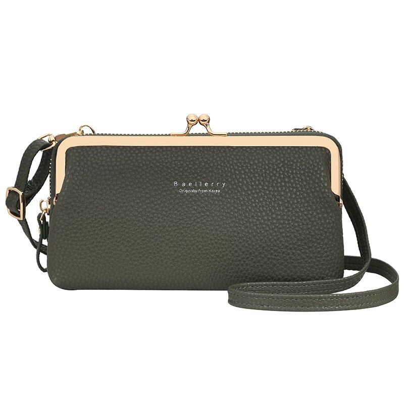 neue Frauen Schulter Taschen Pu Leder Weibliche Große Kapazität Handtaschen Telefon Geldbörse Karte Halfter Damen Umhängetaschen: Grün