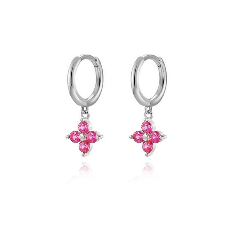 TIANDE-pendientes colgantes de cadena larga para mujer, Color dorado, Piercing de circonita, flor, joyería de 2023