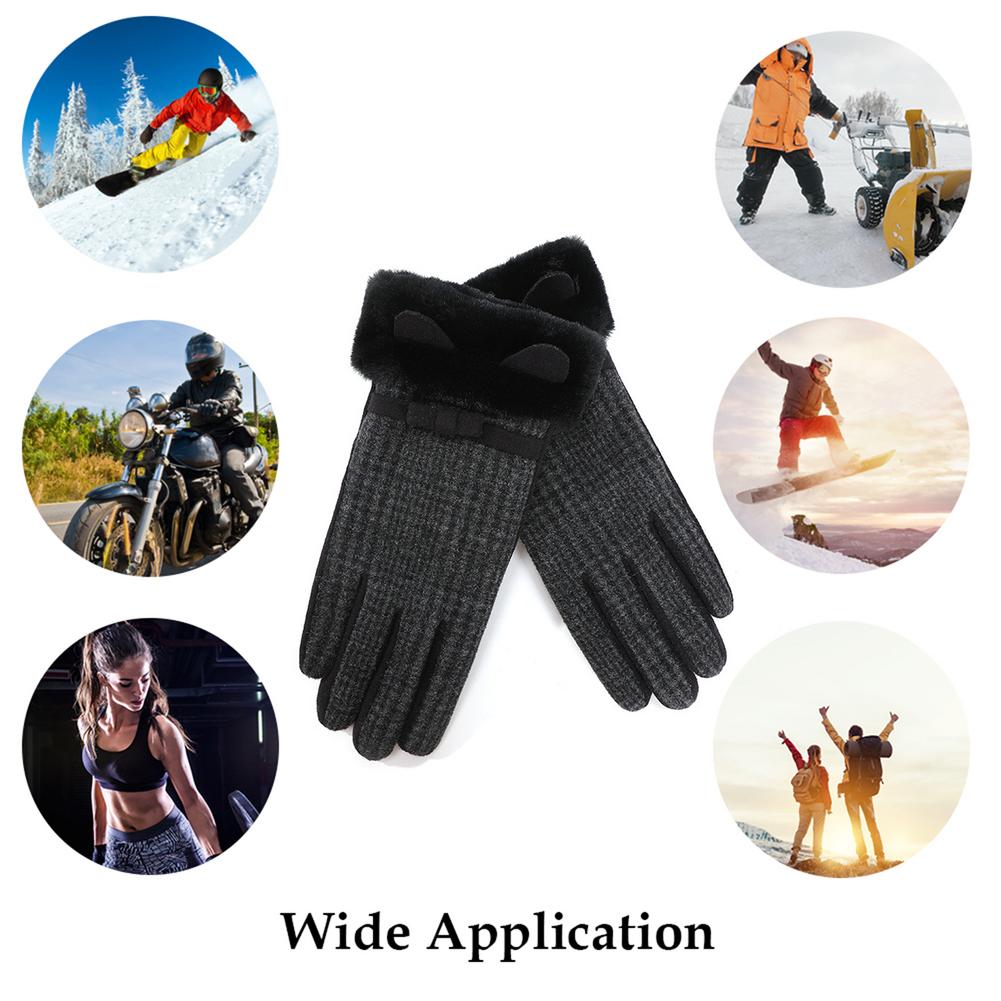 Touch Screen Usb Verwarming Handschoenen Vrouwen Winter Double-Effect Verwarming Elektrische Handschoenen Winddicht Huidvriendelijke Comfortabele Mitten