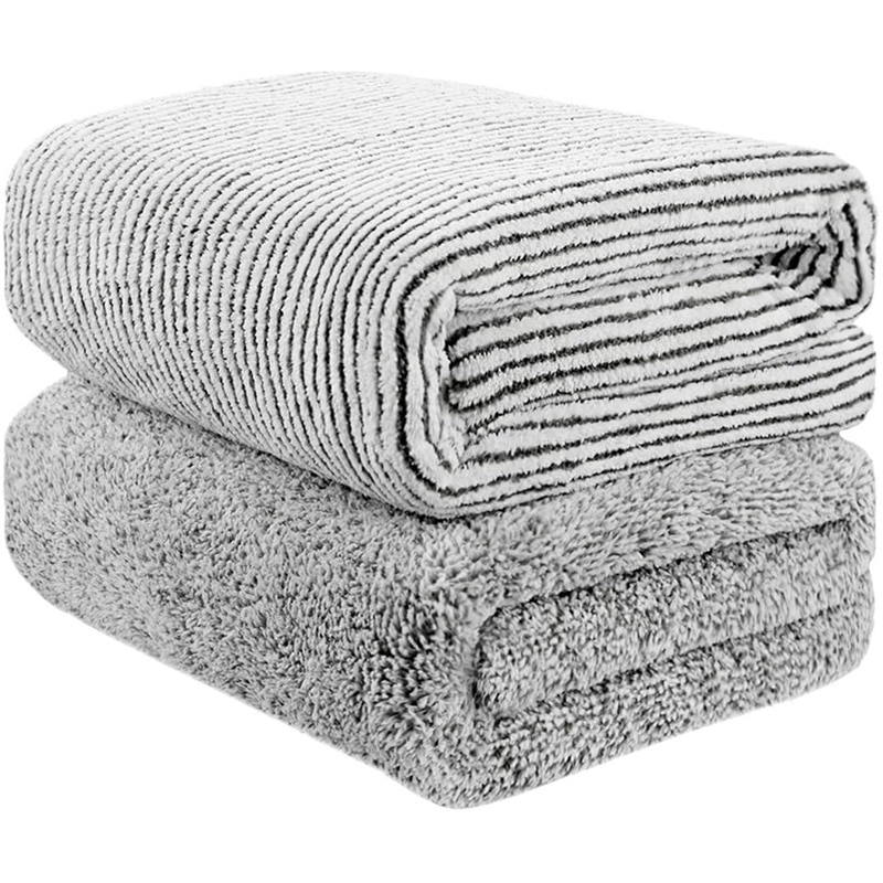 70X140Cm Oversized Badhanddoek Bamboe, Bamboe Houtskool Vezels Lichaam Handdoek, super Absorberend En Sneldrogend Handdoek Handdoek Handdoek, Gy