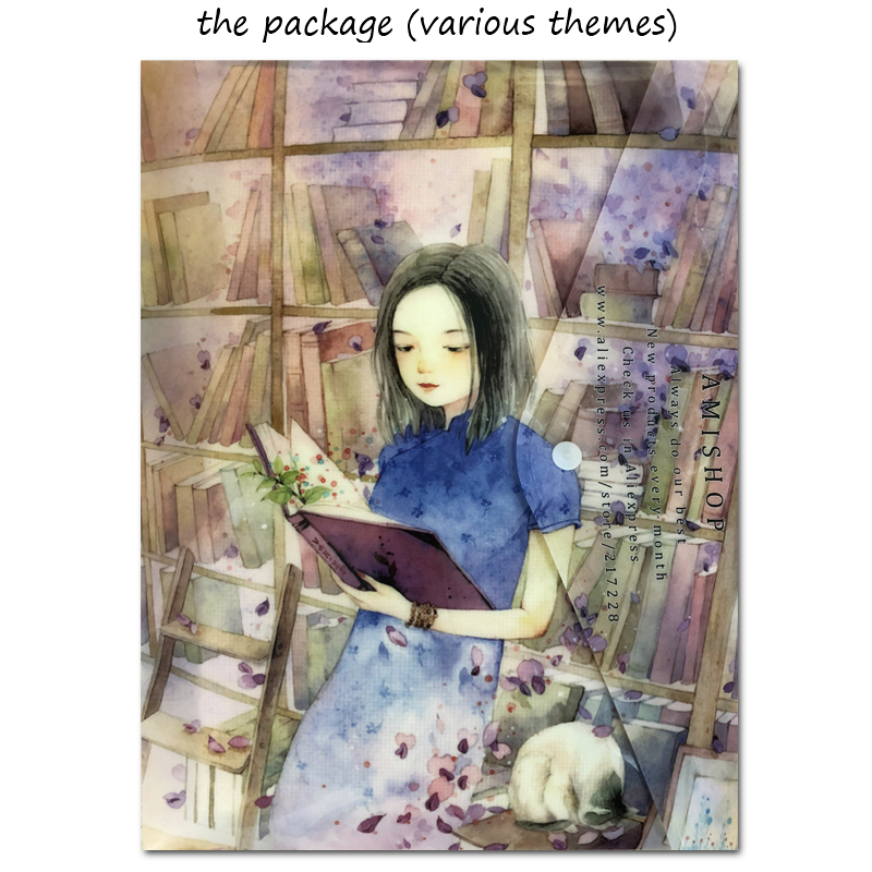 Amishop Counted Cross Stitch Kit Geisha With Fan Sakura Flower Chinese Japanese Lady Woman Girl