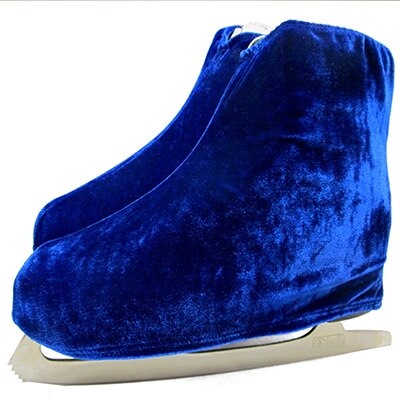 1 Paar Schaatsen Schoenen Gezicht Cover Fluwelen Roller Skate Anti Vuile Protector Flanellen Voor Figuur Schaatsen Schoenen S M L: Blue M EUR34-39