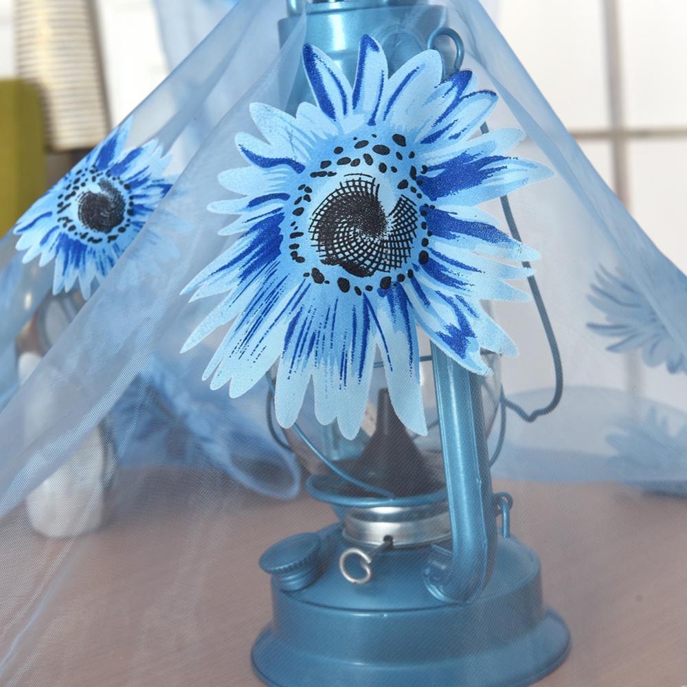 100x200cm Sheer Sunflower Curtain Panel Home Decor Room Divider Valance Drape Tulle Window Curtains For Living Room Bedroom