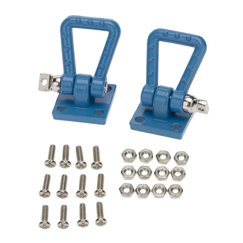 2 stücke Metall Stoßstange D-ring Anhänger Tow Haken für 1/10 RC Crawler Auto Traxxas TRX4 Axial SCX10 90046 AXI03007 RC4WD: Default Title