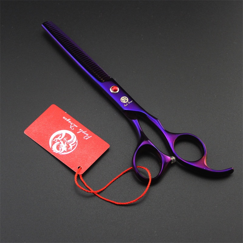 Japan 440C Pet Grooming Scissors Set 7 Inch Dog Shears Hair Cutting Thinning Curved Scissors