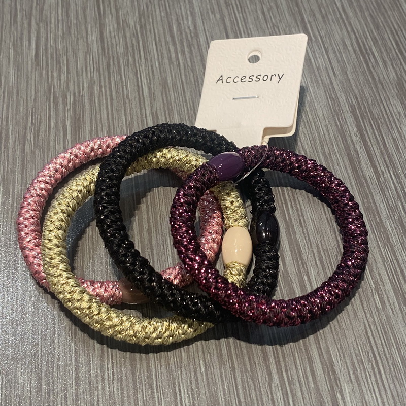 4 stks/set Vrouwen Hoge Elastiek haar elastiekjes Weave Rubberen Bandjes Voor Armbanden dames elastieken haarelastiek knekki haar elastiek Mode knekkies haar elastiek haarelastiekjes dames: Blauw