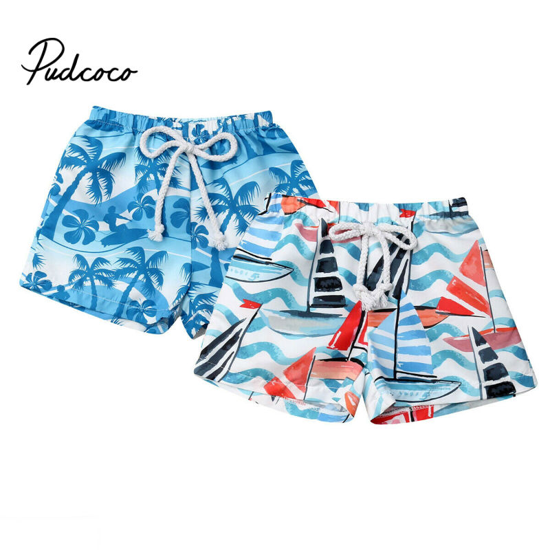 Strand Badmode Shorts Leeftijden 6M Tot 4Y Jongens Baby Kid Kind Zwembroek Badpak Zomer Swim Wear Cartoon Gedrukt peuter