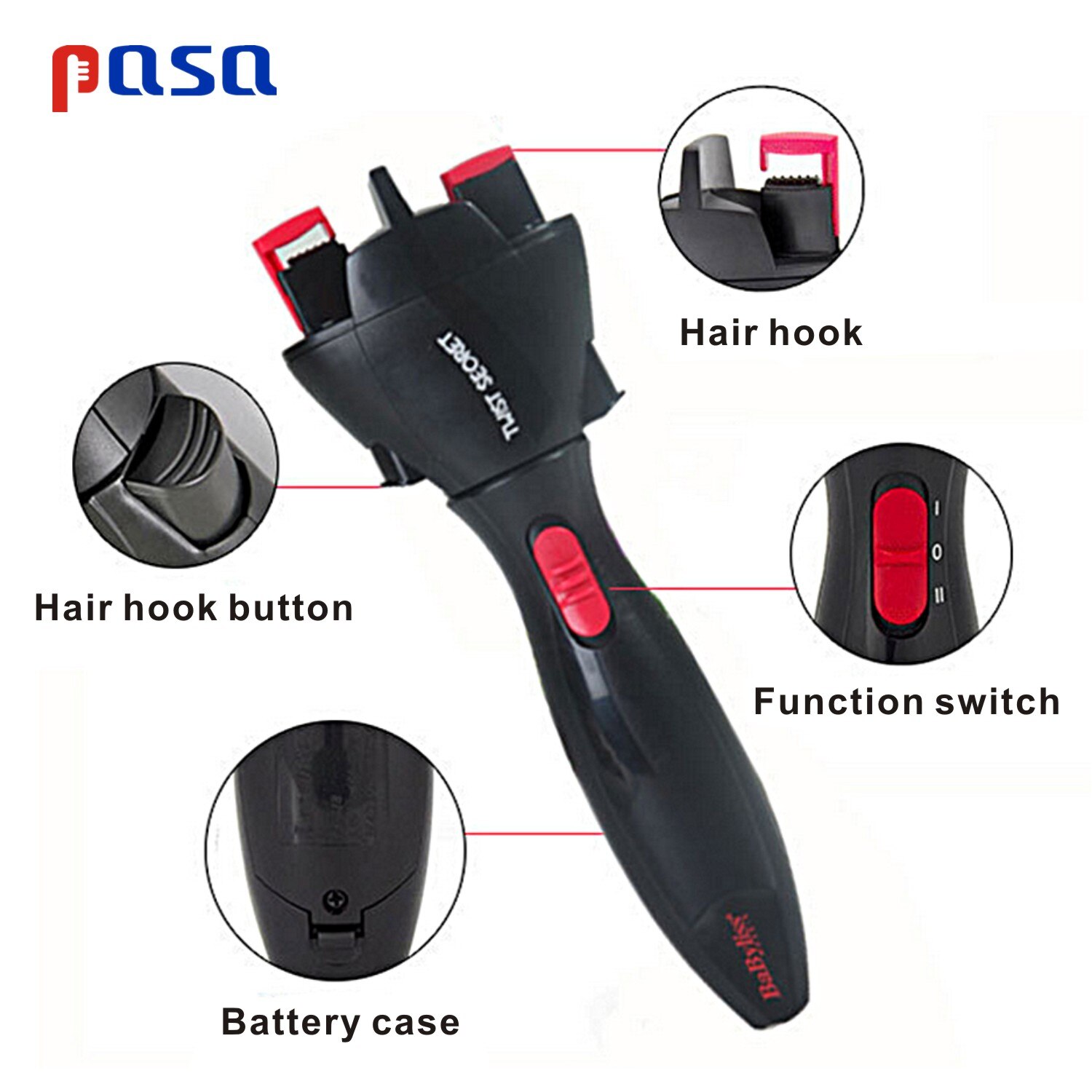 Dispositivo de tejido automático de Herramienta de Peinado eléctrico, trenza de pelo de dos hebras, estilo trenzado, bricolaje