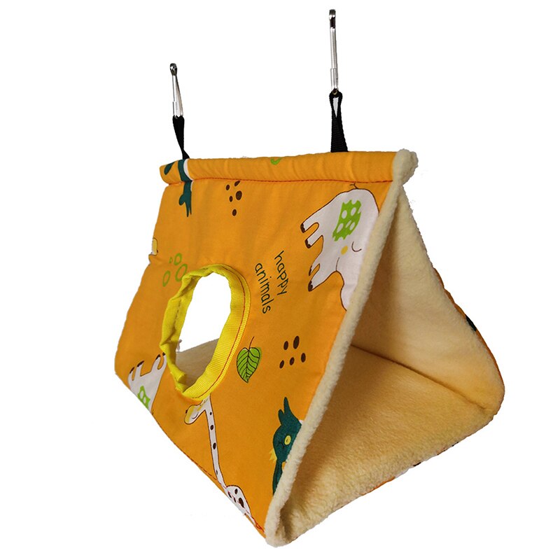 Cage à oiseaux en peluche, équipement de maison, hamac pour animaux de compagnie, équipement d&#39;hiver, accessoires, produits pour animaux de compagnie: Yellow-bottomed / S