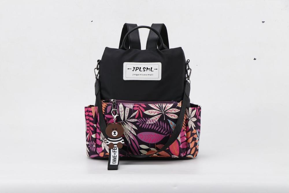 Multifunctionele Rugzak Vrouwen Waterdichte Oxford Tassen Vrouwelijke Anti Diefstal Rugzak Schooltas Voor Meisjes Bloemen Gedrukt Reizen Backbag: rose red print