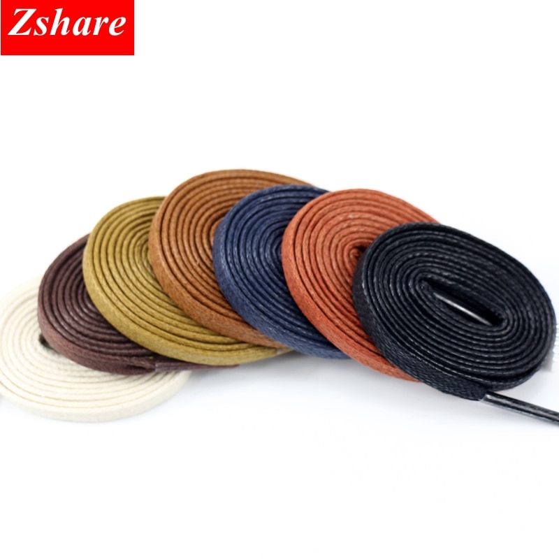 1 Paar Waxed Schoenveters Platte Veters Laarzen Unisex Waterdichte Lederen Sneakers Schoenveter Lengte 60 80 100 120 140 160 180Cm P3