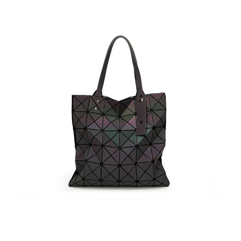 Maelove frauen-Bote-taschen Hologramm/Leucht Tasche Nachtleuchtende Geometrie Lattic Tasche 6*6 Kostenloser