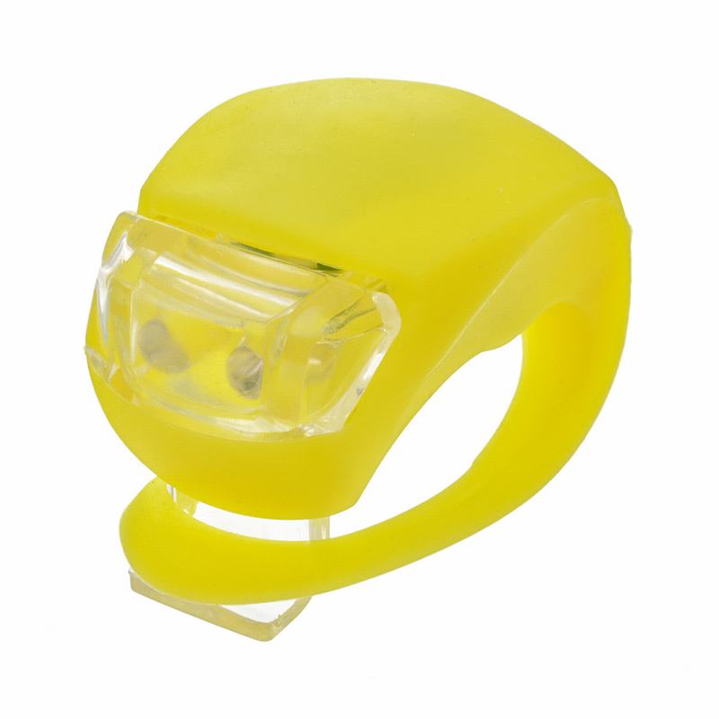 Silikon Frosch Licht 3 Modus Fahrrad Licht LED-Blitz Vorne Hinten Fahrrad Lampe draussen Sicherheit Warnung Licht Radfahren Wandern Zubehör: Gelb-Gelb hell