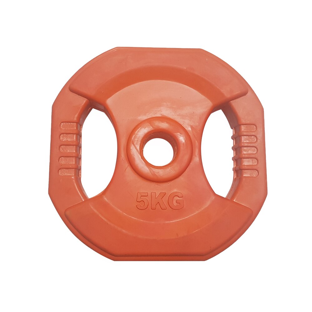 Disque de poignée en fer/caoutchouc, 10Kg, 30mm, 2,5 – 5 Équipement de fitness pour l&#39;entraînement physique, le crossfit ou la musculation: Orange 5kg