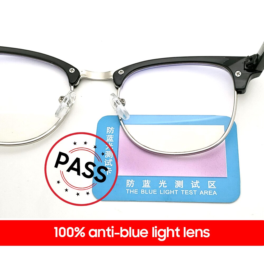 Gafas clásicas con montura transparente para hombre y mujer, lentes de bloqueo de luz azul sin montura, cuadradas, antirayos azules, para ordenador y videojuegos, 2025