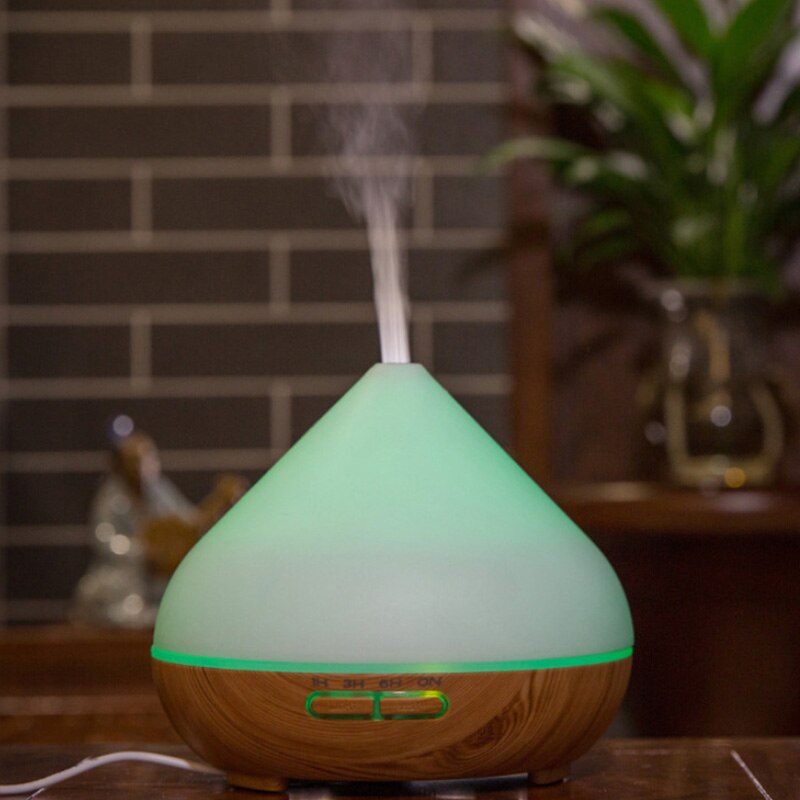 Diffuseur d'huile essentielle Premium 500ML, humidificateur, diffuseur de parfum naturel pour la maison avec 7 LED à changement de couleur avec prise ue