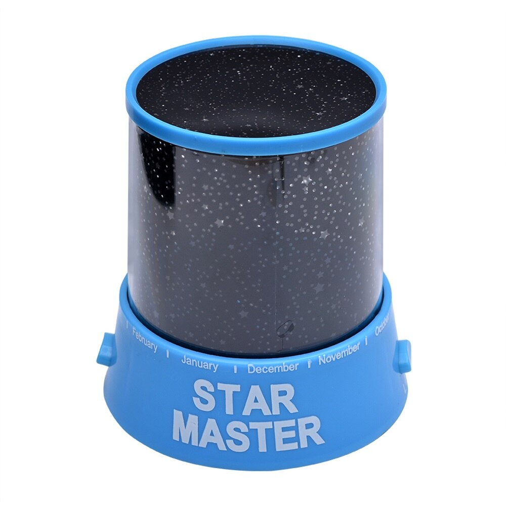 IVYSHION LED Nachtlampje Ster Projector Ster Maan Master Kids Baby Romantische Kleurrijke Home Decor Batterij Projector Lamp: Blue