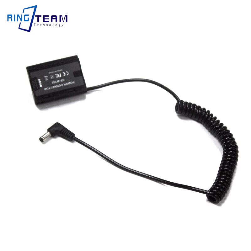 DC 5.5*2.5mm Male Spring Cable to CP-W235 Dummy Battery NP-W235 DC Coupler for Fuji X-T4 XT4 Camera