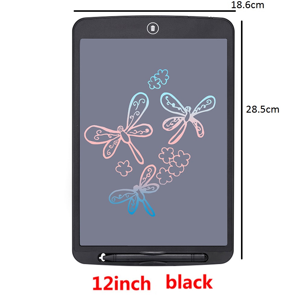 12 Inch Kleur Lcd Schrijven Tablet Digitale Tekening Elektronische Handschrift Pad Graphics Board Kids Art Schrijfbord Kinderen: new black