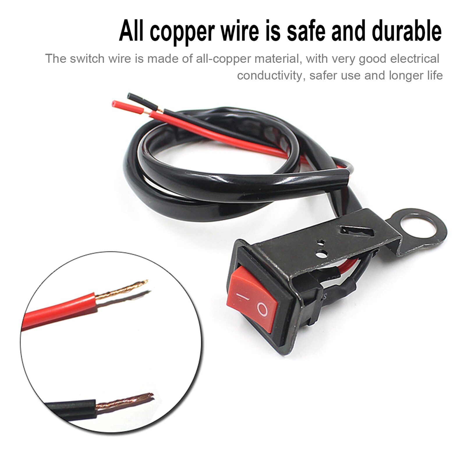 Waterproof Motorcycle On and Off Button Headlight Handlebar Switch Replacement