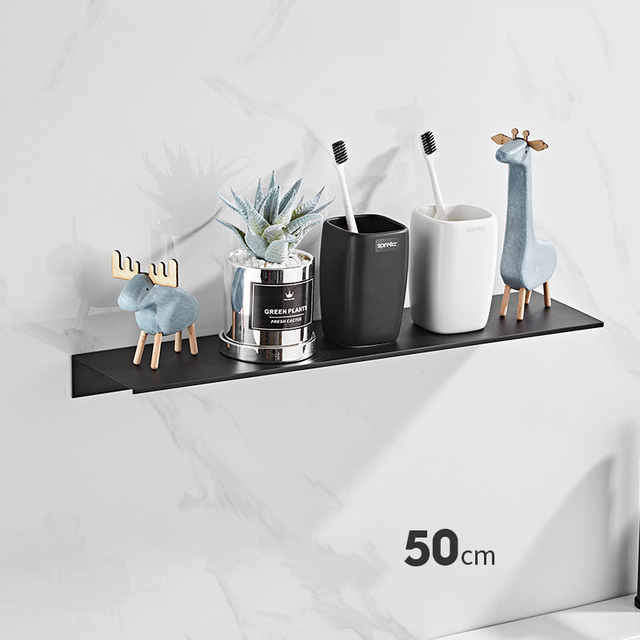 Brushed Gold Black White Bathroom Storage Rack 30-50cm Modern Bathroom Shelves Kitchen Wall Shelf Home Accessories: Red