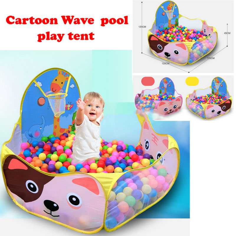 Cute Folding Cartoon Ocean Ball Pool Children Outdoors Sports Tent Toy Pool Indoor Play Gyms