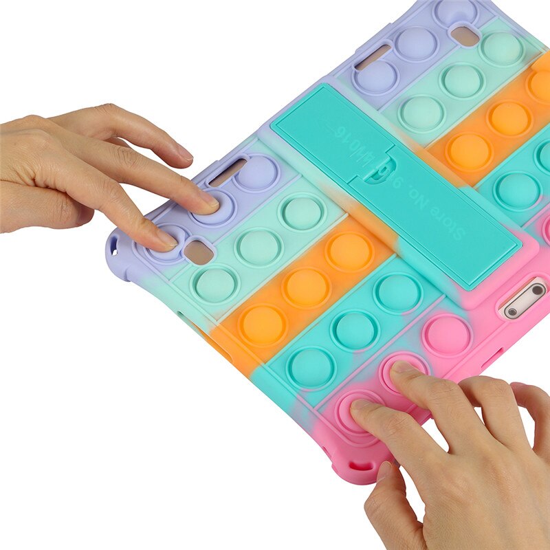 Funda Universal de silicona suave para niños, protector a prueba de golpes para Tablet PC Android de 10,1 pulgadas, 24x17cm, 10,1 pulgadas, 3G/4G, bolígrafo y correa