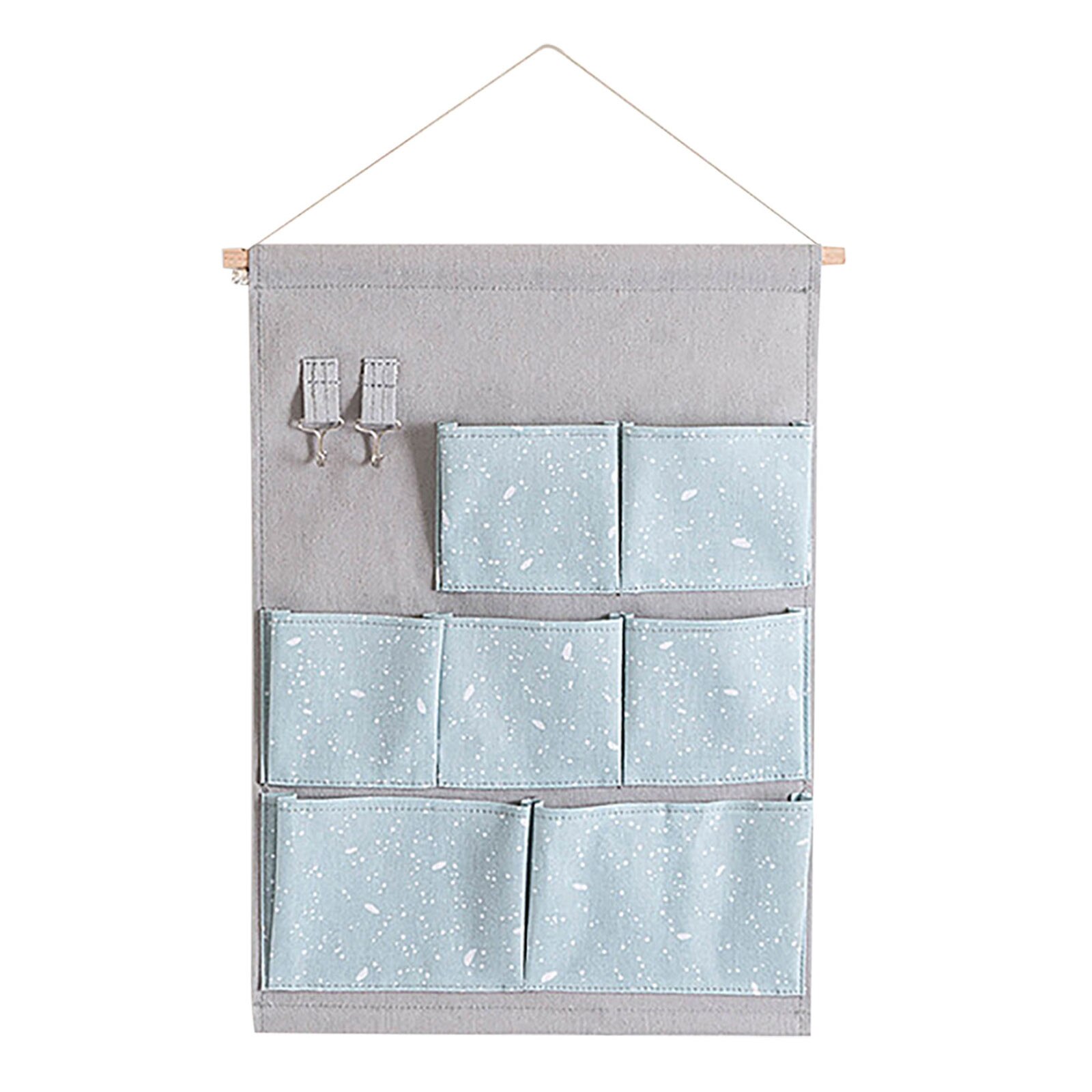 Organizador colgante de tela con bolsillos, Bolsa de almacenamiento de artículos diversos de montaje en pared, impermeable, tela para el hogar, organizador de armario, 25 #: C