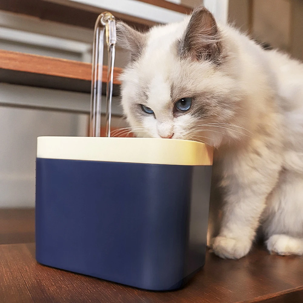 Fuente de agua automática para gatos de 1,5 l, bebedero eléctrico silencioso alimentado por USB para mascotas, dispensador de bebidas para mascotas, bebedero para filtro de agua para gatos