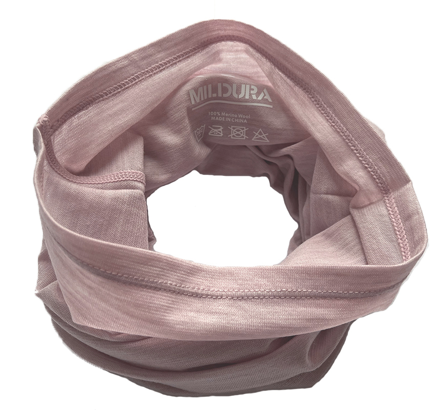 Unisex 100% Merino Wool Neck Gaiter&amp; Bandana Ski Neck Scarf Women Men Merino Wool Ski Neck Gatier Ring Wrap 1 Layer Warm Wrap: Style 2-Pink