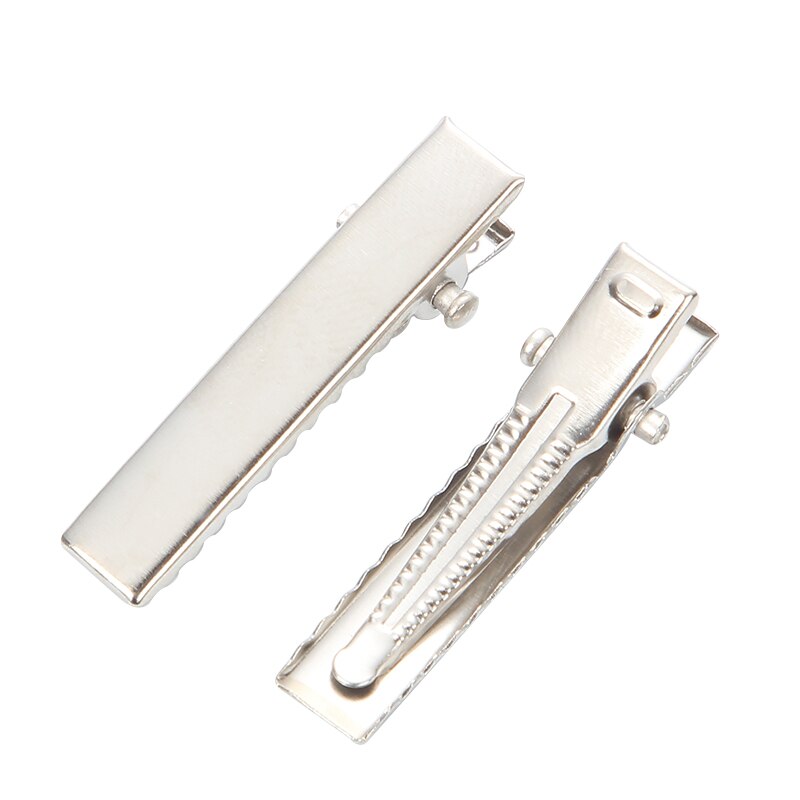10pcs/lot 30-100mm Air Clips Square Duckbill Clip Hairpin With Teeth Blank Setting For DIY Hair Clips Jewelry Making Base: 10cm 10pcs