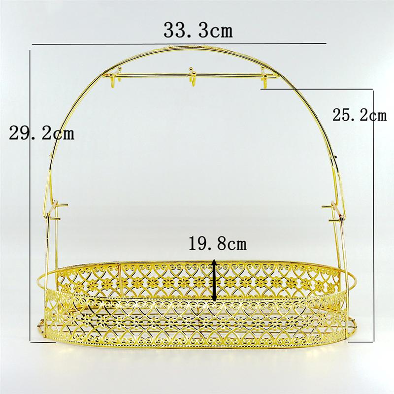 Keramik Tassen Regal Europäischen Stil Kaffee Tasse Gestell Tasse Organizer Geschnitzt Schmiedeeisen Beschichtung Lagerung Korb (golden)