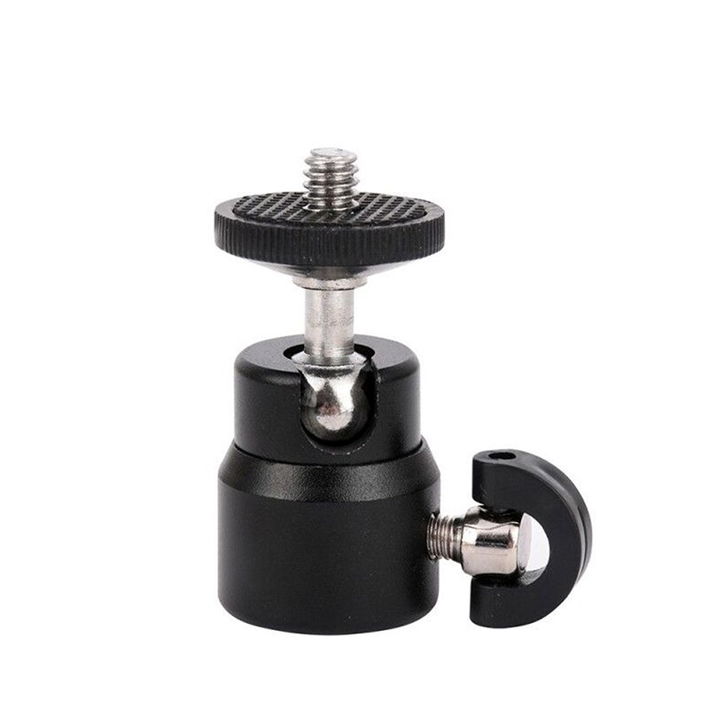 Mini 1/4 "360 cabezal con bola giratoria tornillo trípode DSLR soporte para cámara