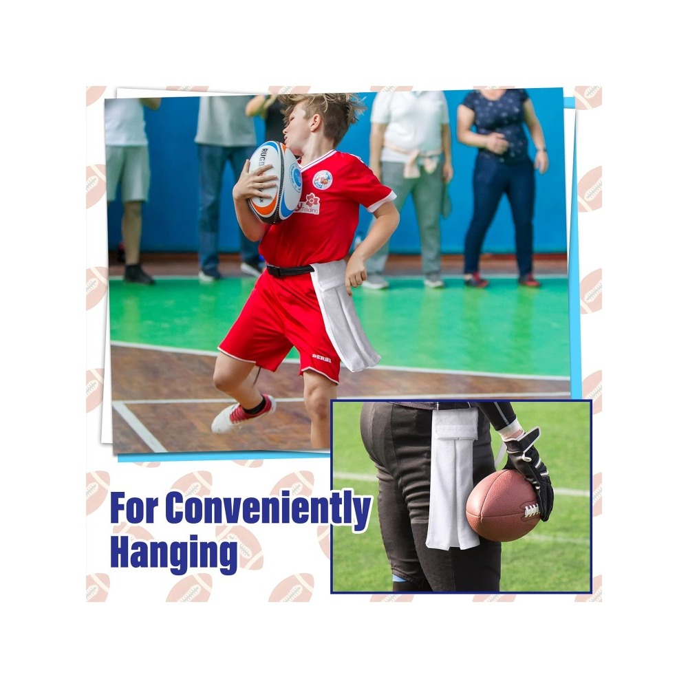 2 stück baumwoll-Sport-fußballhandtücher mit verschluss, schweißhandtücher für Sport, fitnessstudio, herren und damen (weiß)