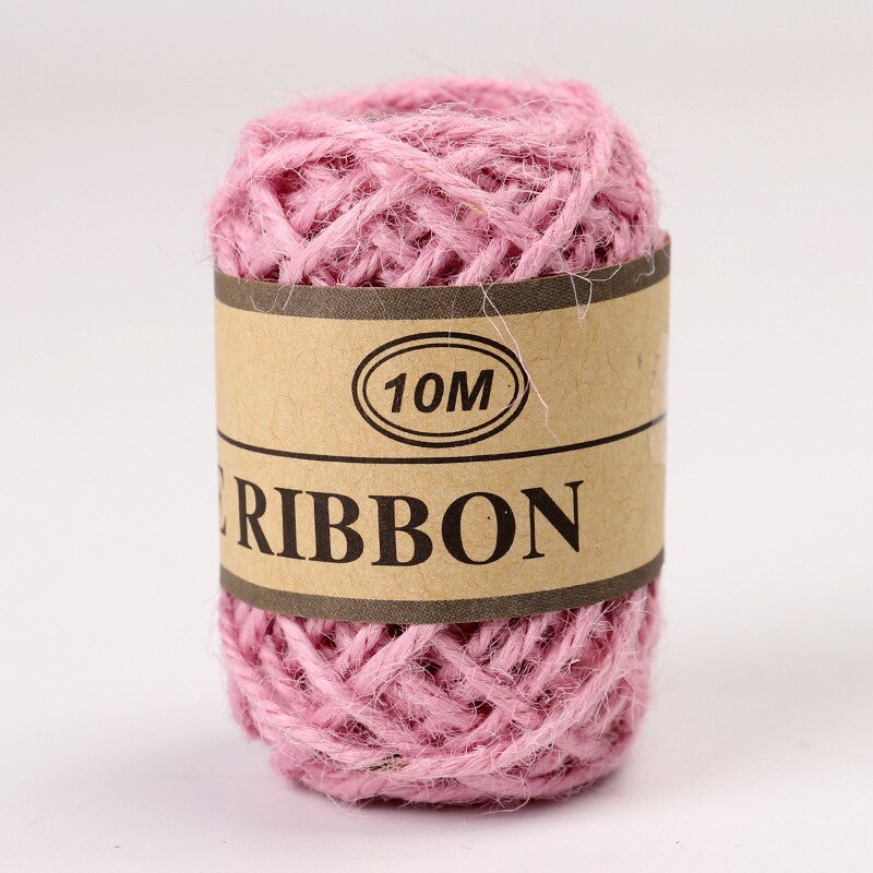 10 Meter 1Mm Jute Touw Drie Strengen Fotowand Diy Macrame Koord Kleur Touw Threads Thuis Textiel Decoratie Handgemaakte ambachten: Pink rope