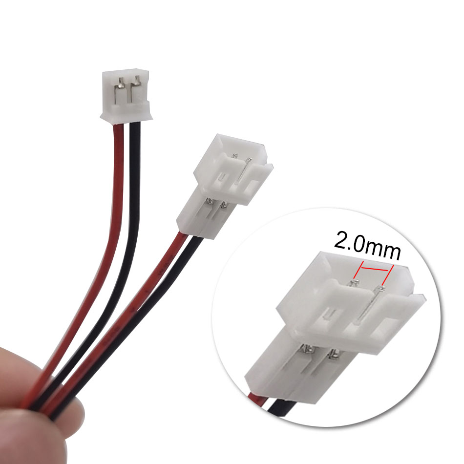 2-Pins Ph 2.0Mm Pitch Mannelijke Vrouwelijke Kabel Connector Micro Ph 2 P Plug Jack Aansluiting Aansluitklemmen Draadkabels Connectoren 26awg 10Cm