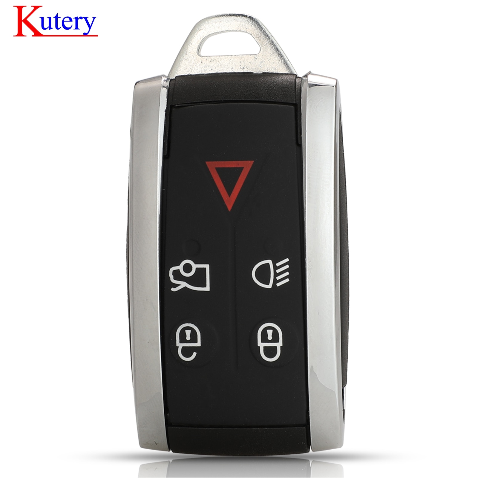 kutery 5 Buttons Key Fob Shell For Jaguar X XF XK XKR Remote Smart Prox Case Housing + Blade Replacement