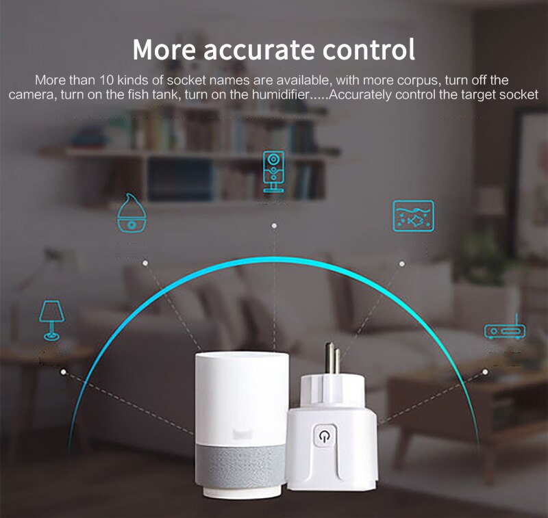 2/4/6 Stuks Smart Plug Eu 16A 100-250V Draadloze Afstandsbediening Voice Control Wifi Socket Met Power monitor Werken Met Google Home Alexa