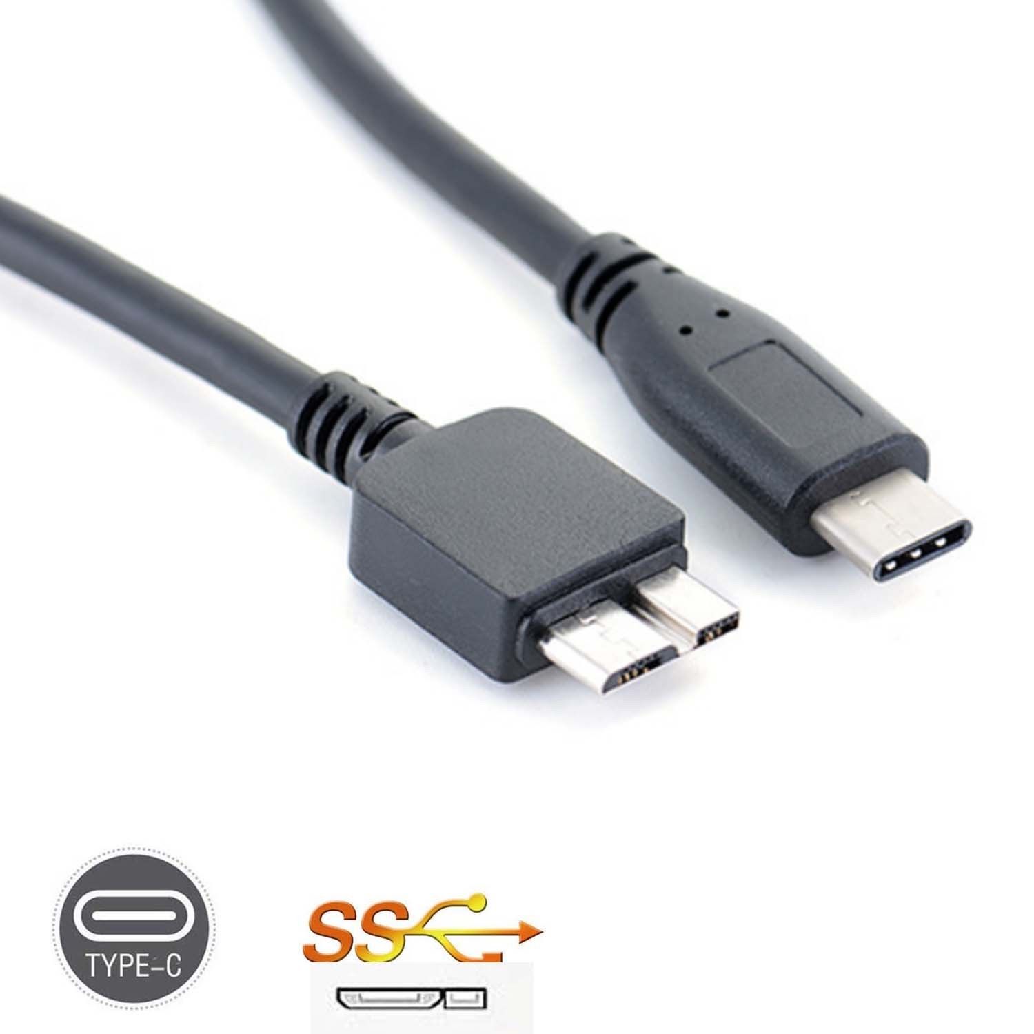 Usb 3.1 typ-c till usb 3.0 micro b kabelkontakt för lenovo air 12 yoga 5 pro / miix 5/920 legion  y720 to extern hårddisk