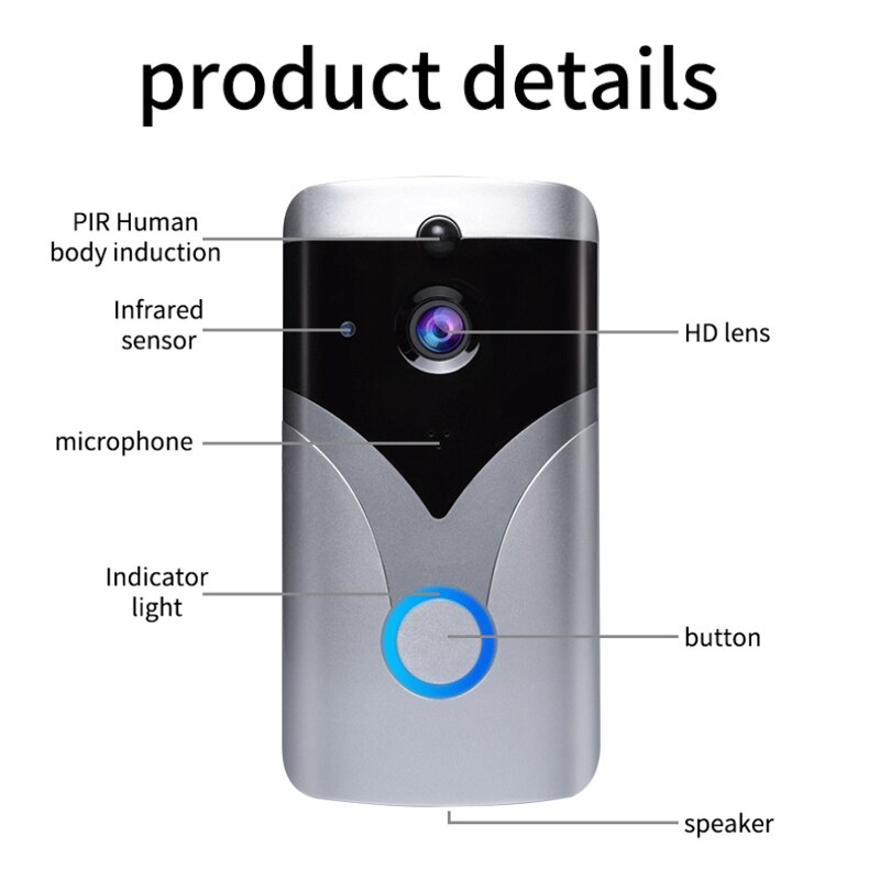 Hd Draadloze Wifi Smart Video Intercom Deurbel Camera Visuele Intercom Ip Deurbel Draadloze Home Security Deurbel Camera