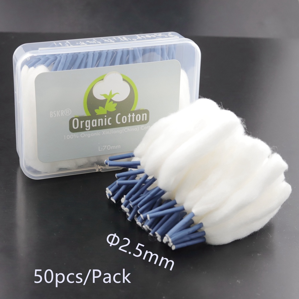 Mèche en coton longue durée de vie, fil 2.0mm/2.5mm/3.0mm/5.0mm, matériaux de remplacement de mèche de Style 2 têtes: Fibre superfine / Orange